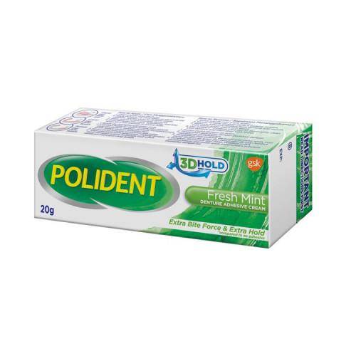 Polident Fresh Mint Dentures Adhesive Cream 20g
